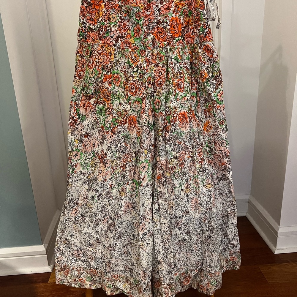 Free People Floral Wide Leg Pants